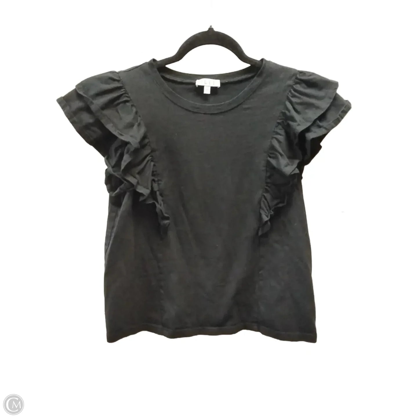 Top Short Sleeve By Tcec In Black, Size: L
