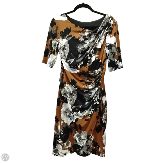 Dress Casual Midi By Connected Apparel In Floral Print, Size: 4