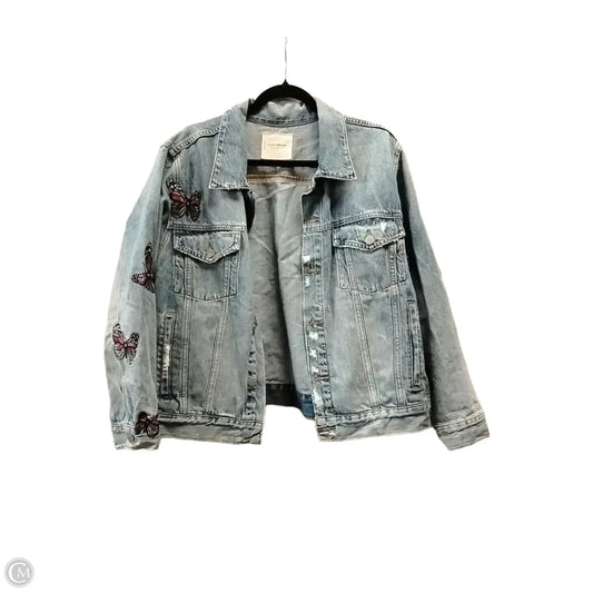 Jacket Denim By Lucky Brand In Blue Denim, Size: Xl