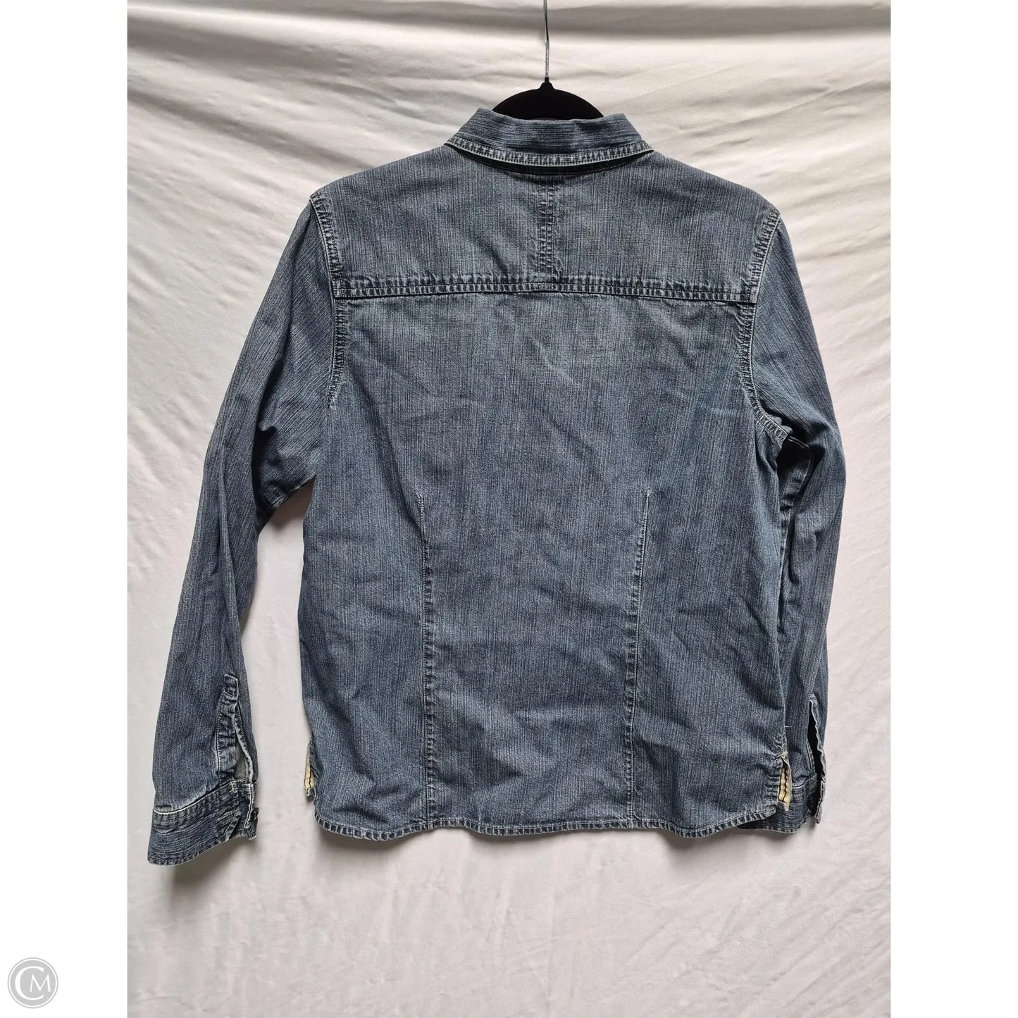 Jacket Denim By Eddie Bauer In Blue Denim, Size: L