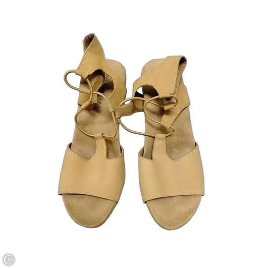 Shoes Heels Wedge By Lucky Brand In Brown, Size: 7.5