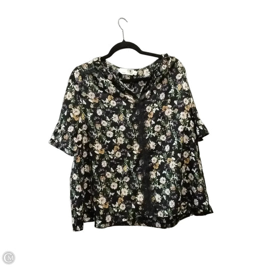 Blouse 3/4 Sleeve By Everleigh In Black, Size: L