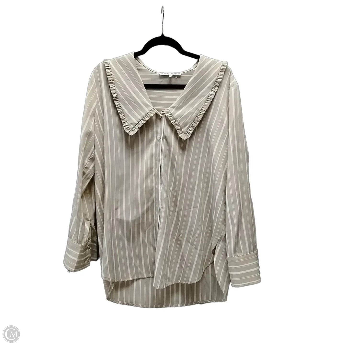 Top Long Sleeve By English Factory In Striped Pattern, Size: S