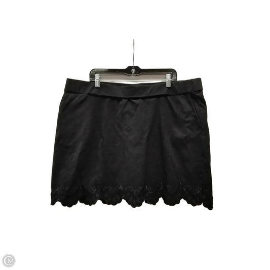 Skirt Mini & Short By Chicos In Black, Size: Xxl