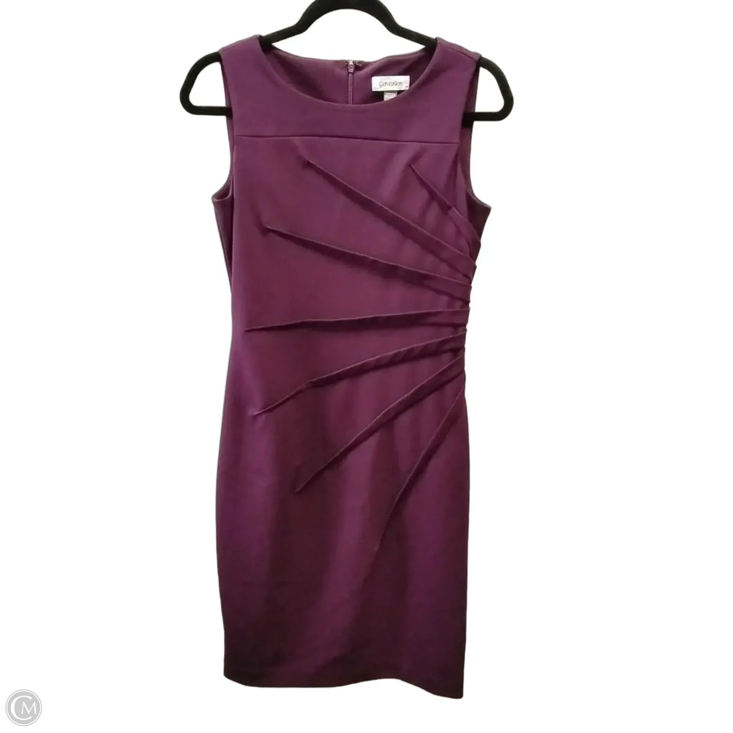 Dress Casual Midi By Calvin Klein In Purple, Size: 4