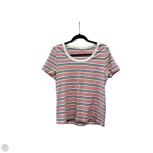 Top Short Sleeve By Talbots In Striped Pattern, Size: 1x