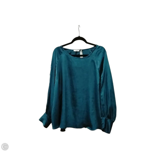 Blouse Long Sleeve By Maurices In Blue, Size: 2x