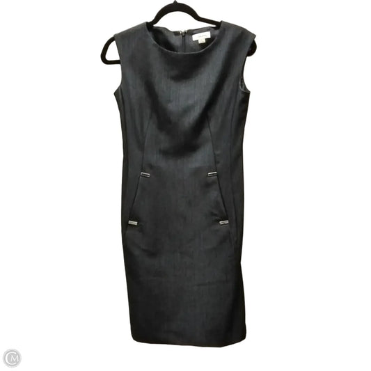 Dress Casual Midi By Calvin Klein In Grey, Size: 2