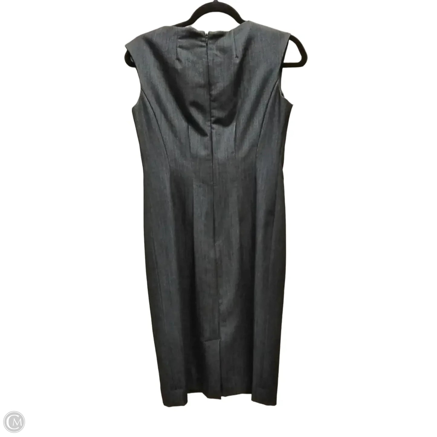 Dress Casual Midi By Calvin Klein In Grey, Size: 2