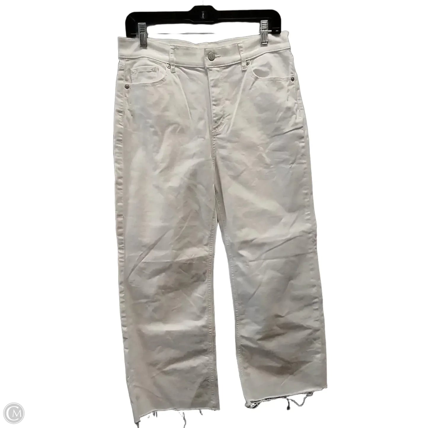 Jeans Flared By Loft In White, Size: 8