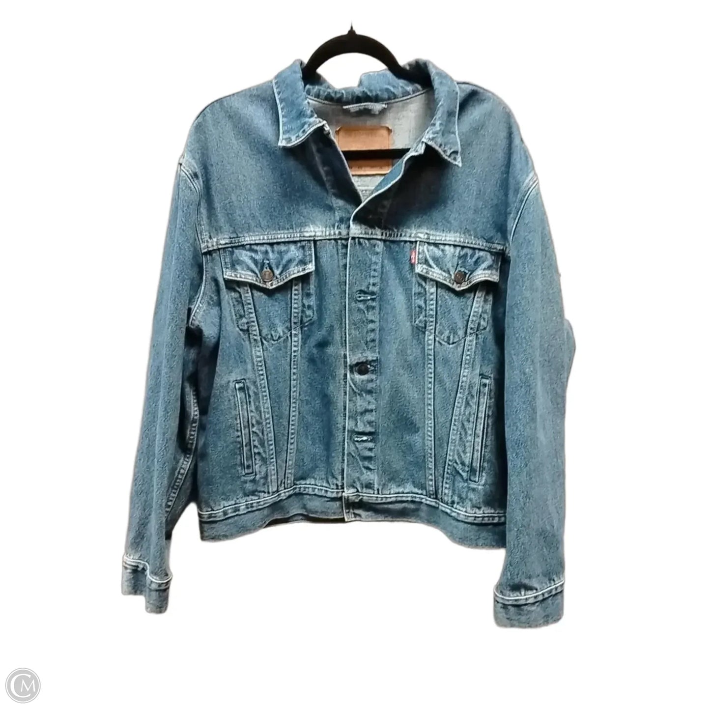 Jacket Denim By Levis In Blue Denim, Size: Xl