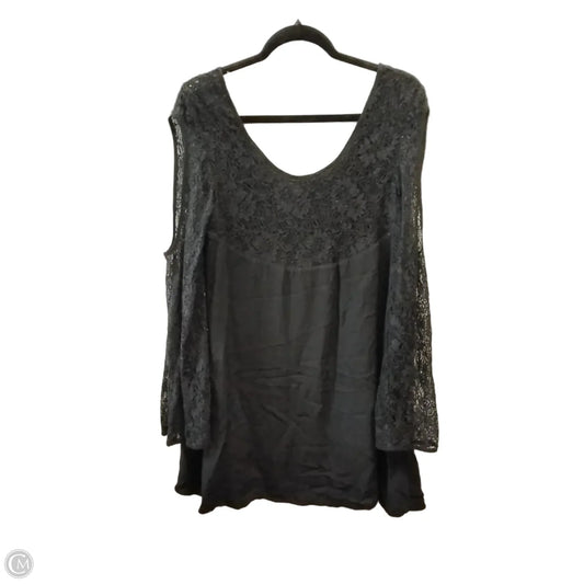 Blouse Long Sleeve By Minkpink In Black, Size: M