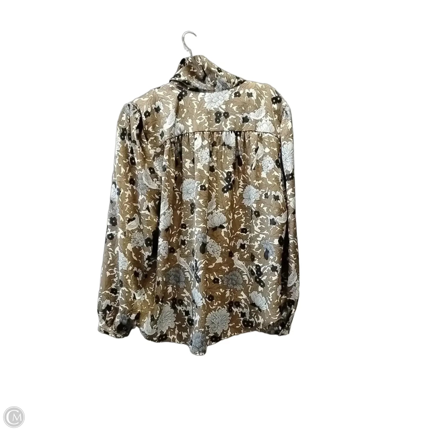 Blouse Long Sleeve By Ann Taylor In Brown, Size: Xl