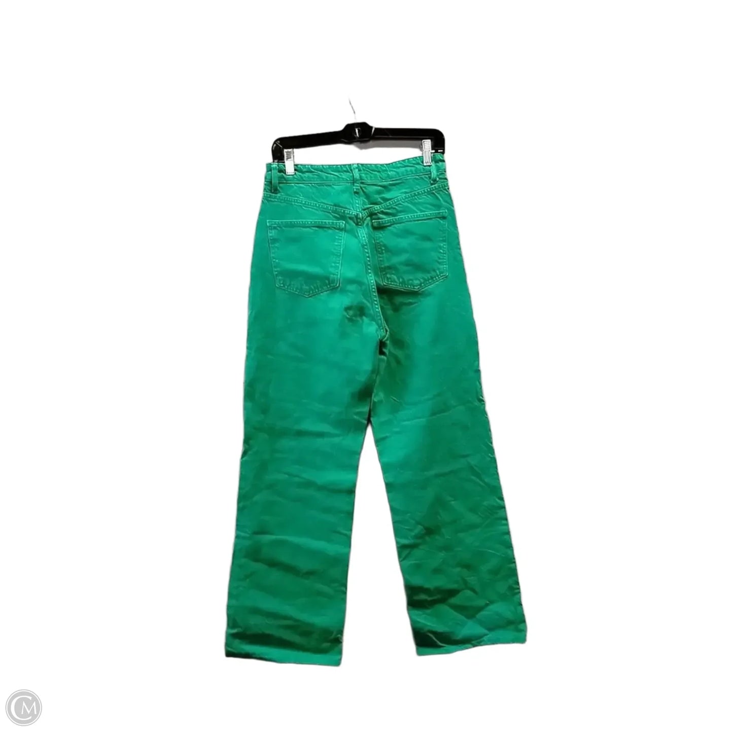 Jeans Wide Leg By Zara In Green, Size: 8