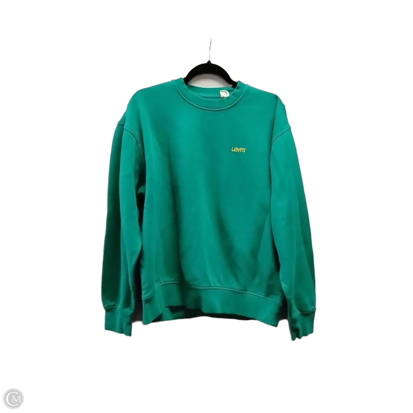 Athletic Sweatshirt Crewneck By Levis In Green, Size: M
