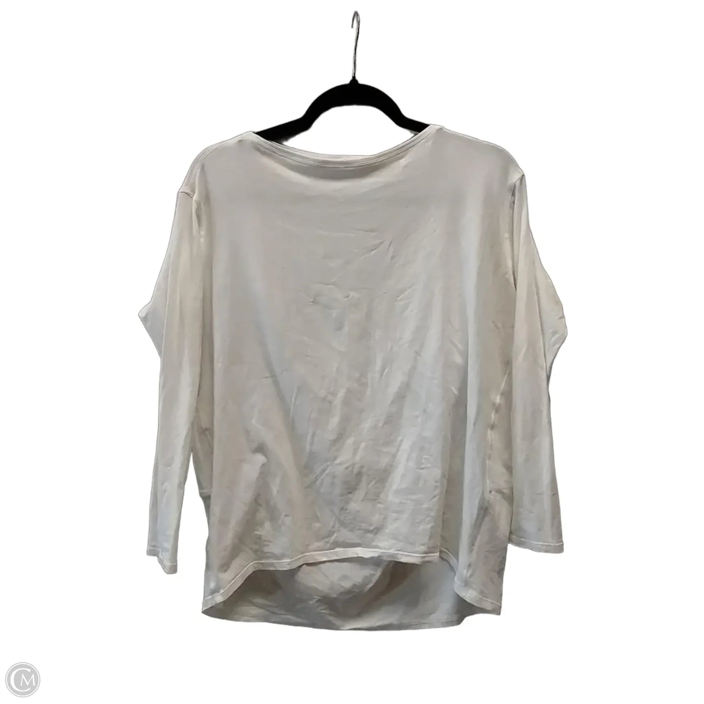 Athletic Top Long Sleeve Collar By Lululemon In White, Size: L
