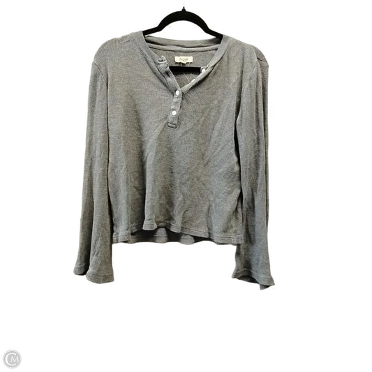 Top Long Sleeve By Madewell In Grey, Size: S