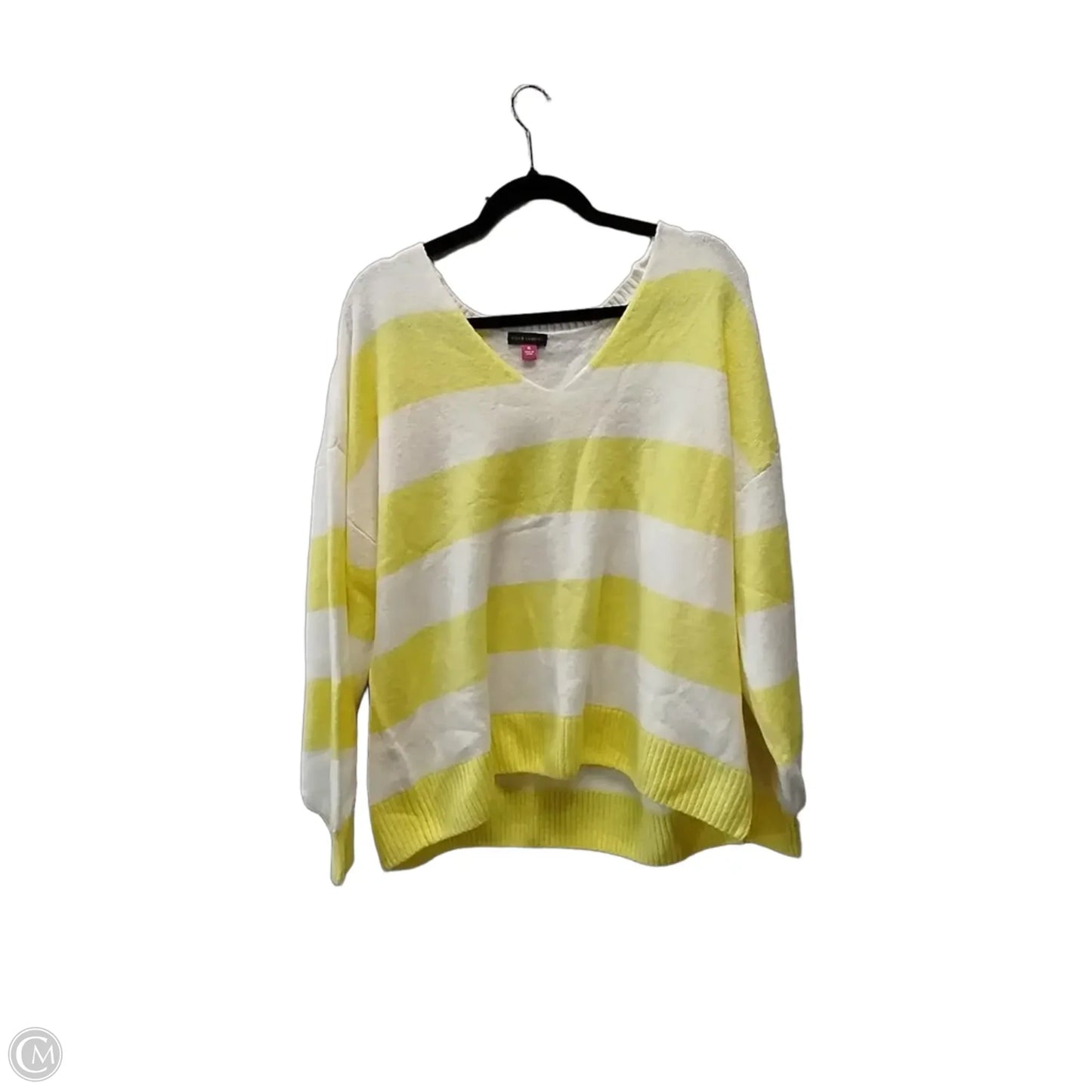 Top Long Sleeve By Vince Camuto In Striped Pattern, Size: Xl