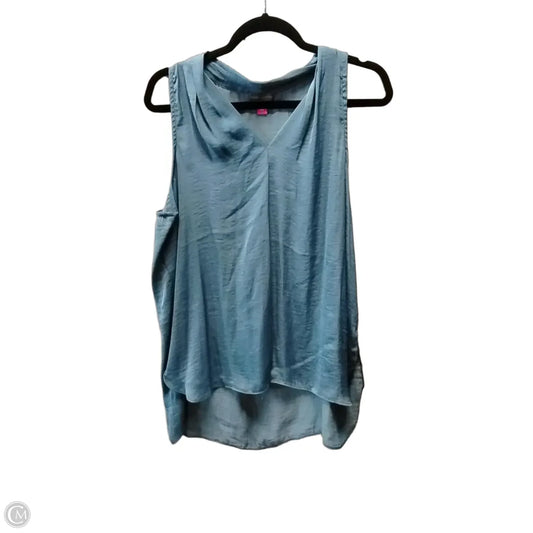 Blouse Sleeveless By Vince Camuto In Blue, Size: L
