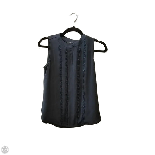Blouse Sleeveless By Ann Taylor In Blue, Size: Xsp