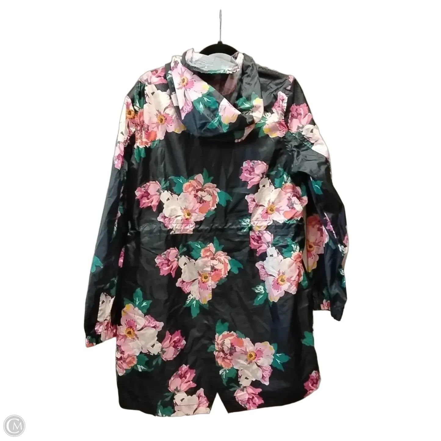 Coat Raincoat By Cme In Floral Print, Size: M