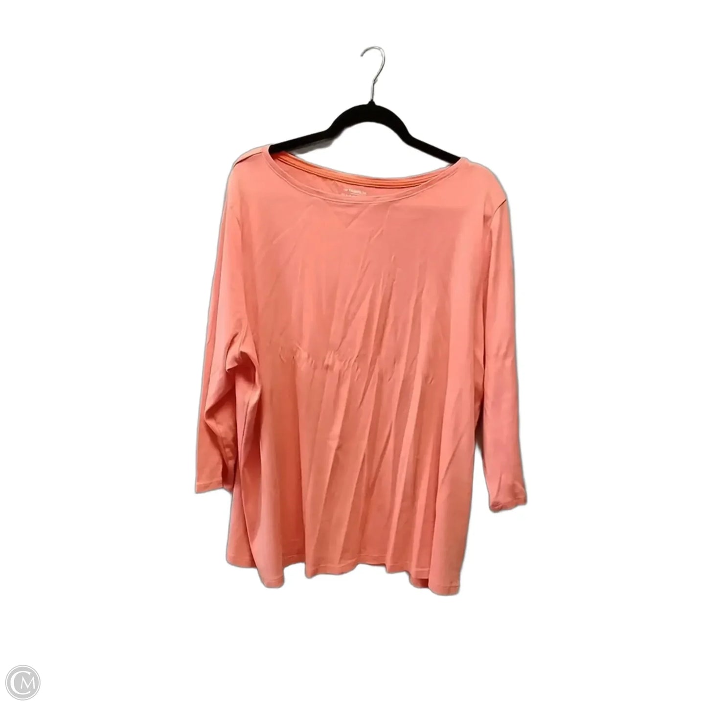 Top 3/4 Sleeve By Talbots In Orange, Size: 3x