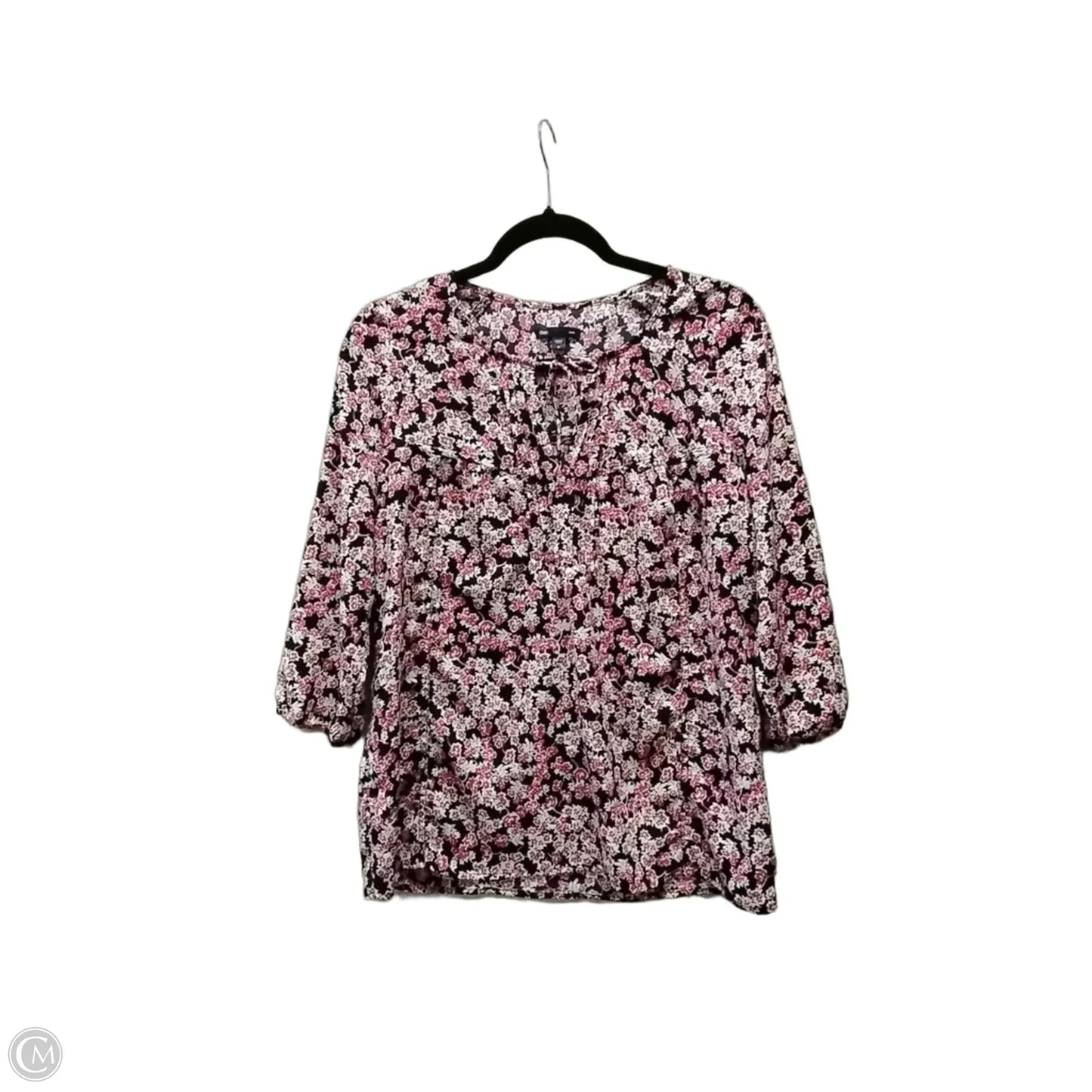 Blouse Long Sleeve By Gap In Floral Print, Size: M