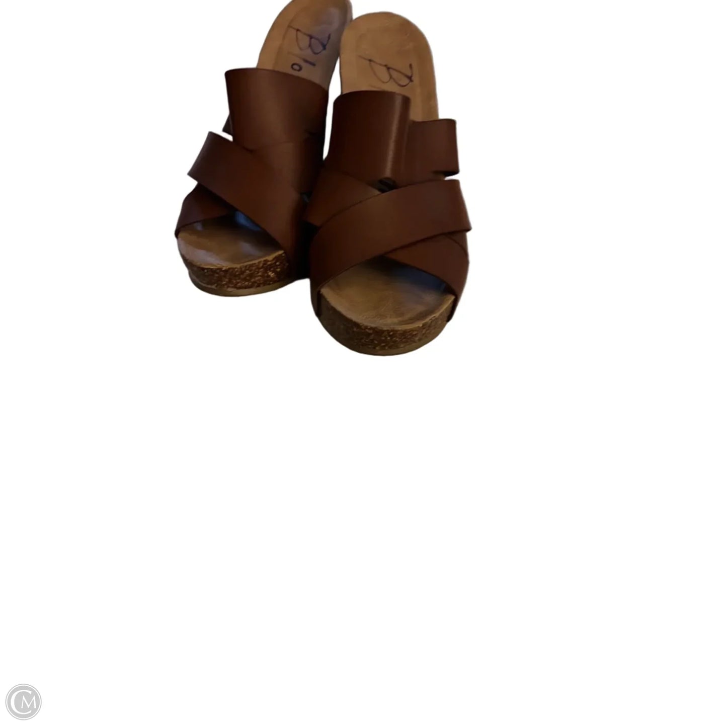 Shoes Heels Wedge By Blowfish In Brown, Size: 8