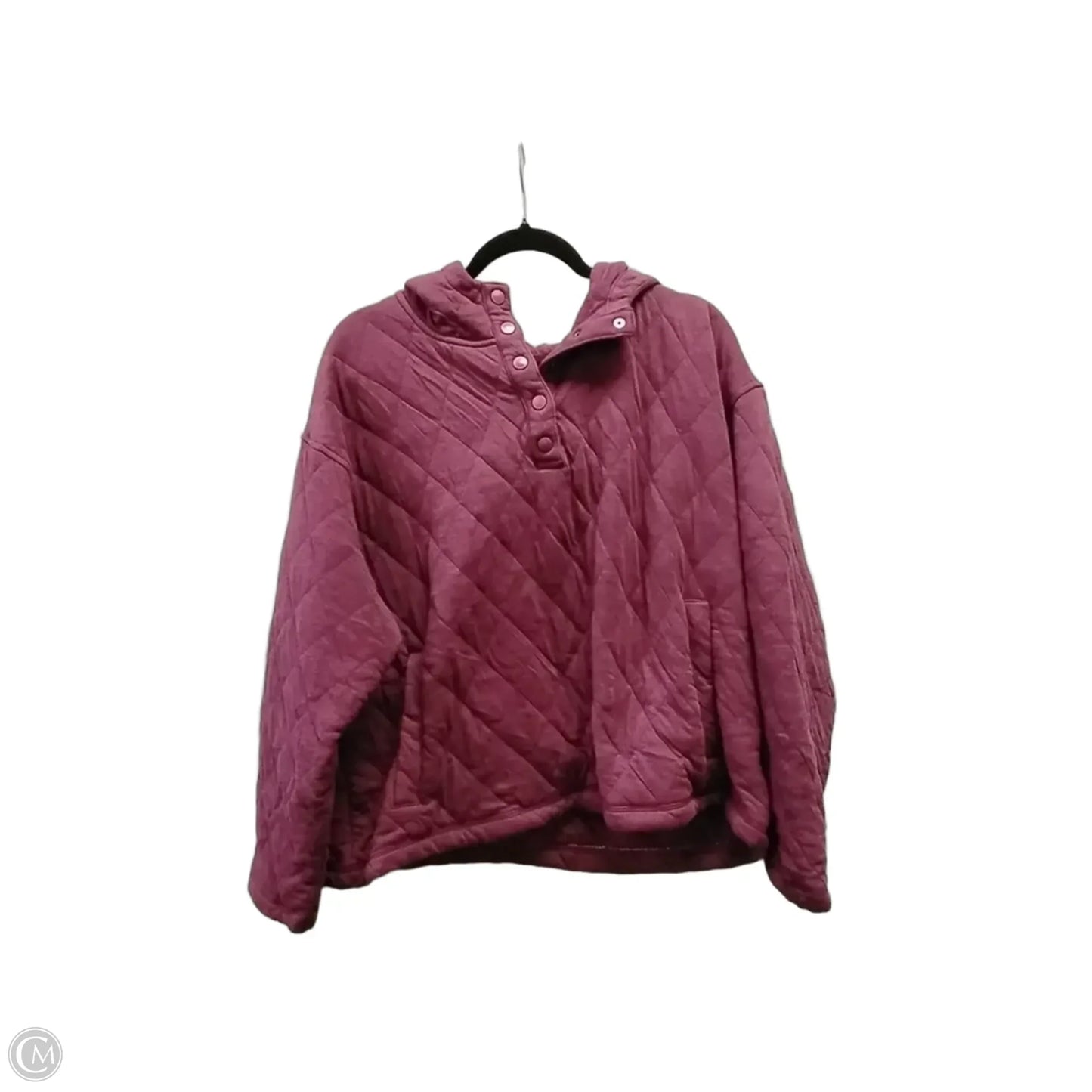 Sweatshirt Hoodie By Lands End In Purple, Size: Xxl