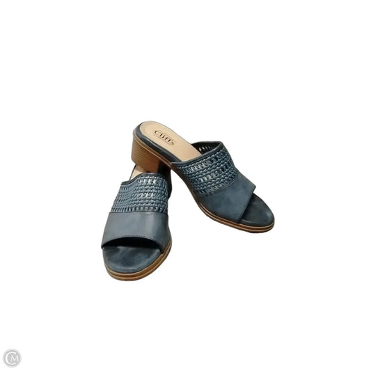 Shoes Heels Block By Cliffs By White Mountain In Blue, Size: 9.5