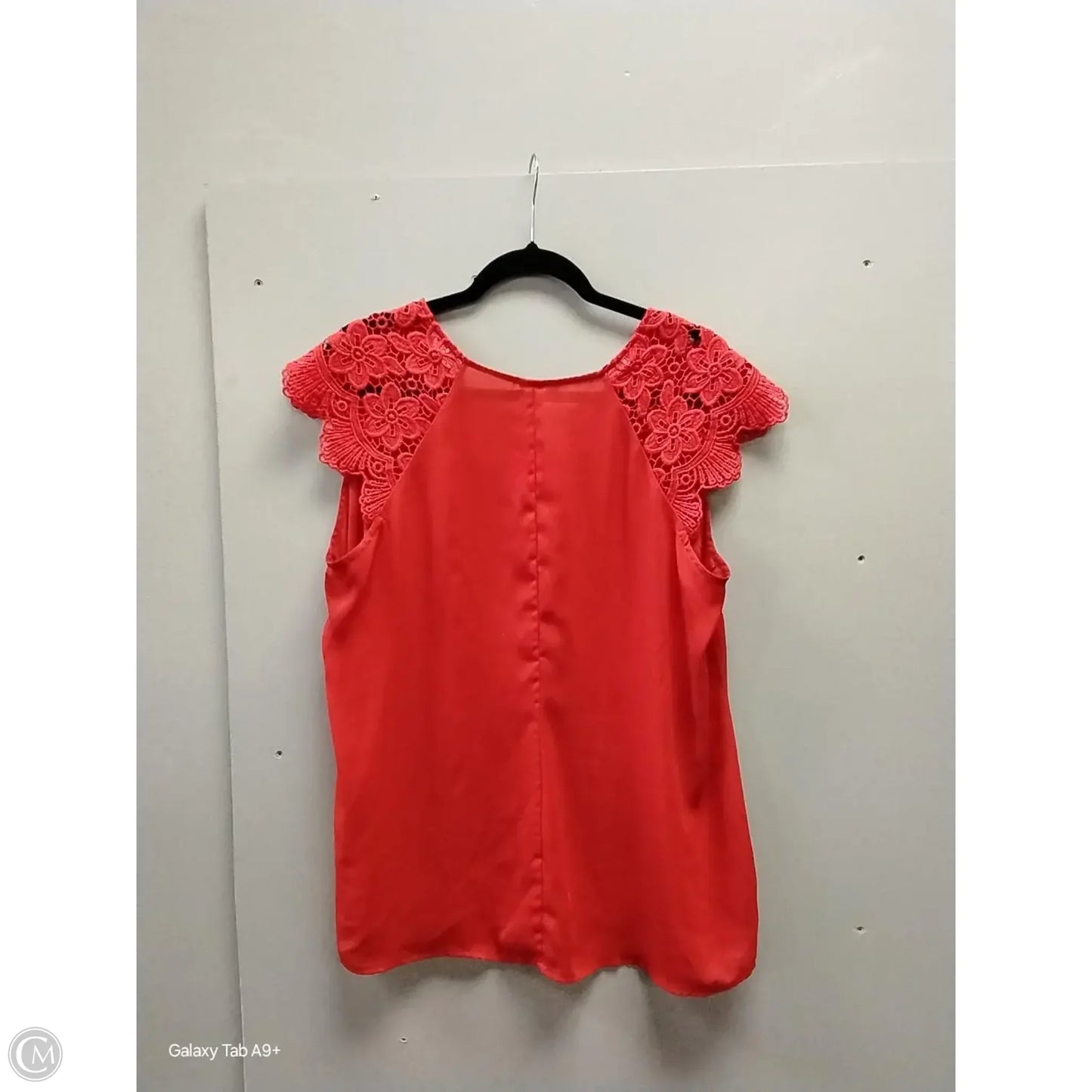 Blouse Short Sleeve By City Streets In Red, Size: L
