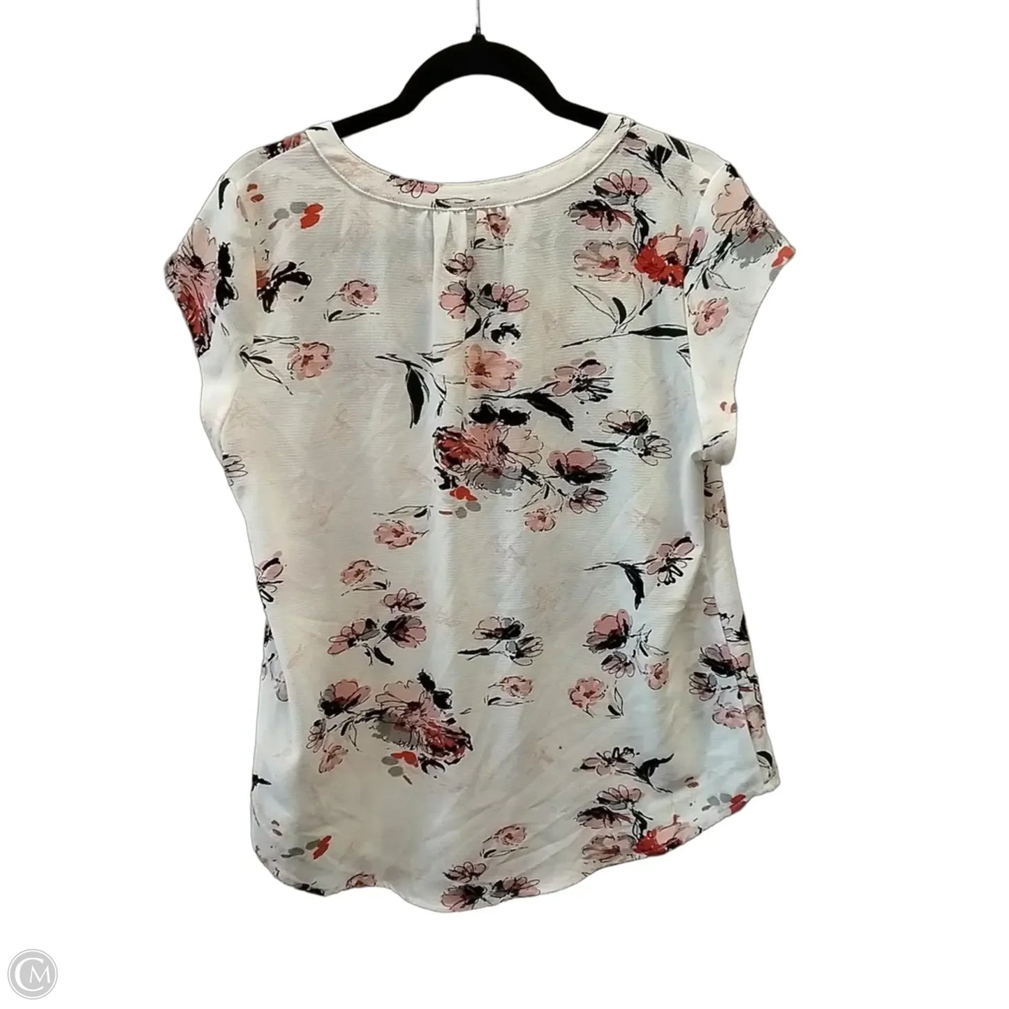 Blouse Short Sleeve By Cme In White, Size: L
