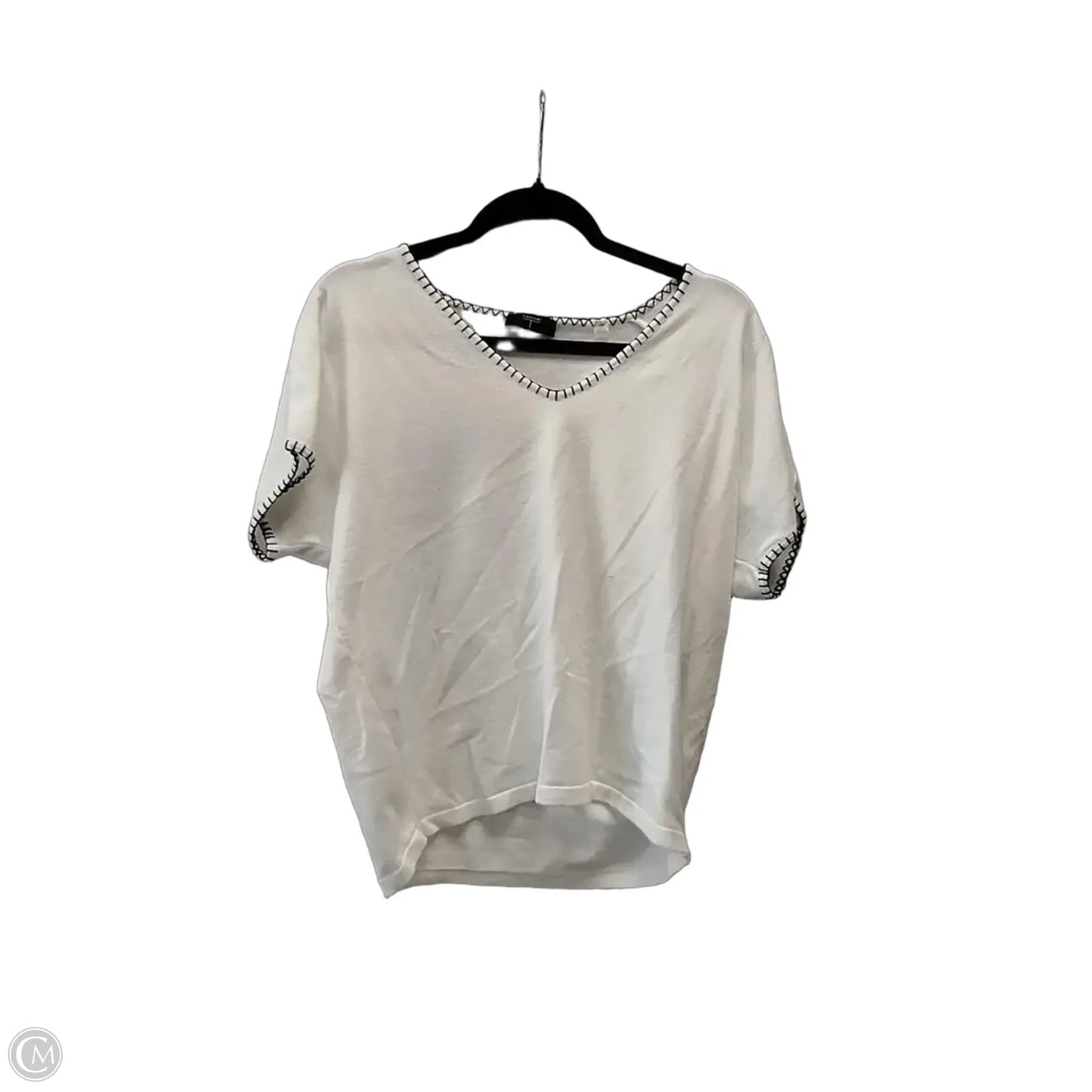 Top Short Sleeve By Tahari In White, Size: S