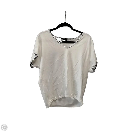 Top Short Sleeve By Tahari In White, Size: S