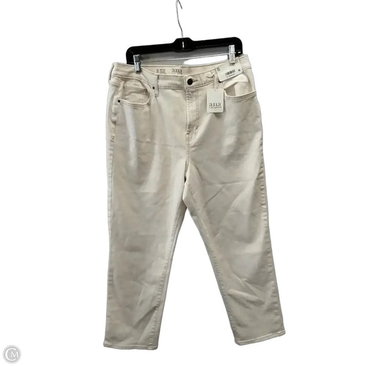 Jeans Straight By Ana In Beige, Size: 16