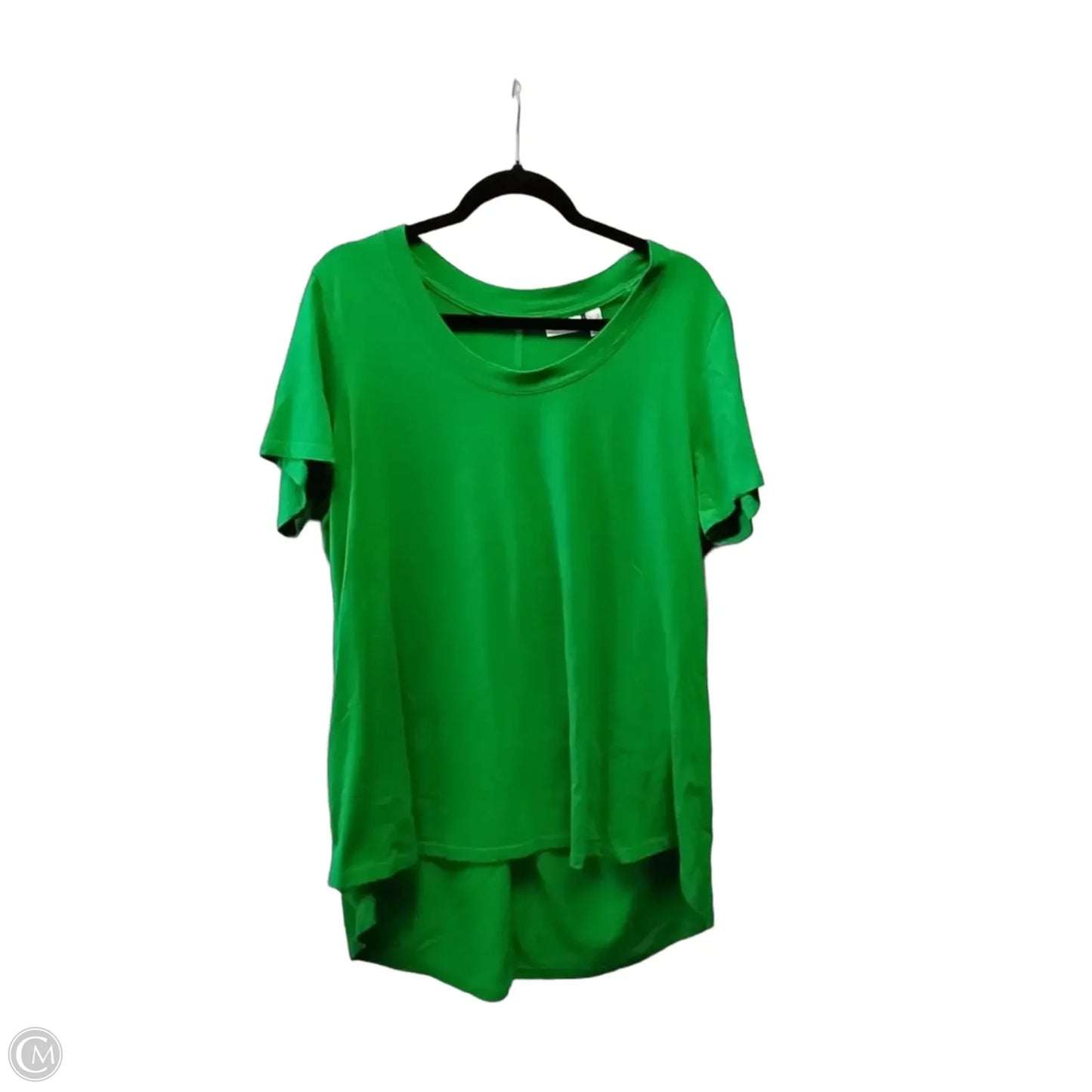 Top Short Sleeve By Logo In Green, Size: 1x