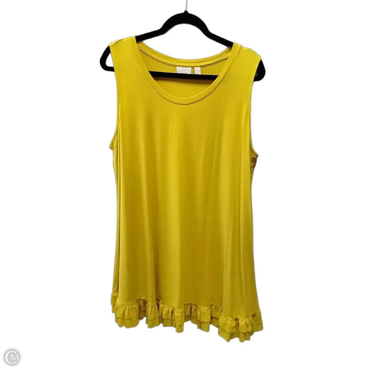 Tank Top By Logo In Yellow, Size: Xl