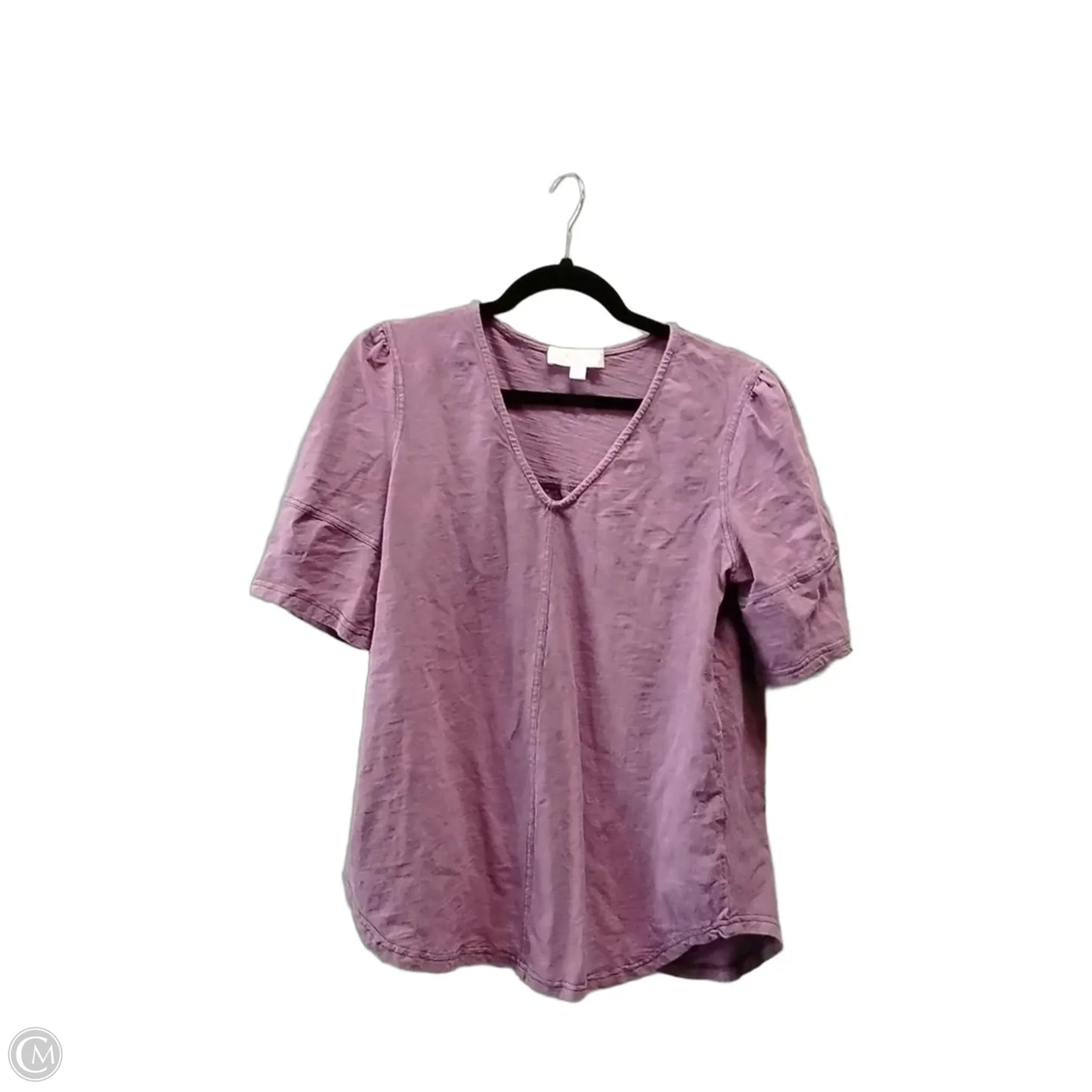 Top Short Sleeve By Suzanne Betro In Purple, Size: L