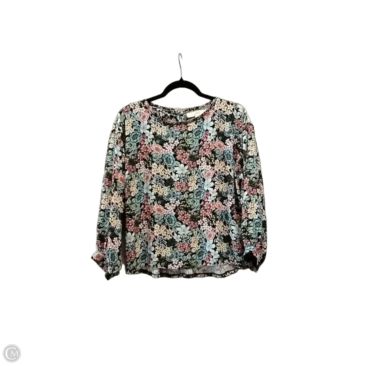 Blouse Long Sleeve By Loft In Floral Print, Size: S