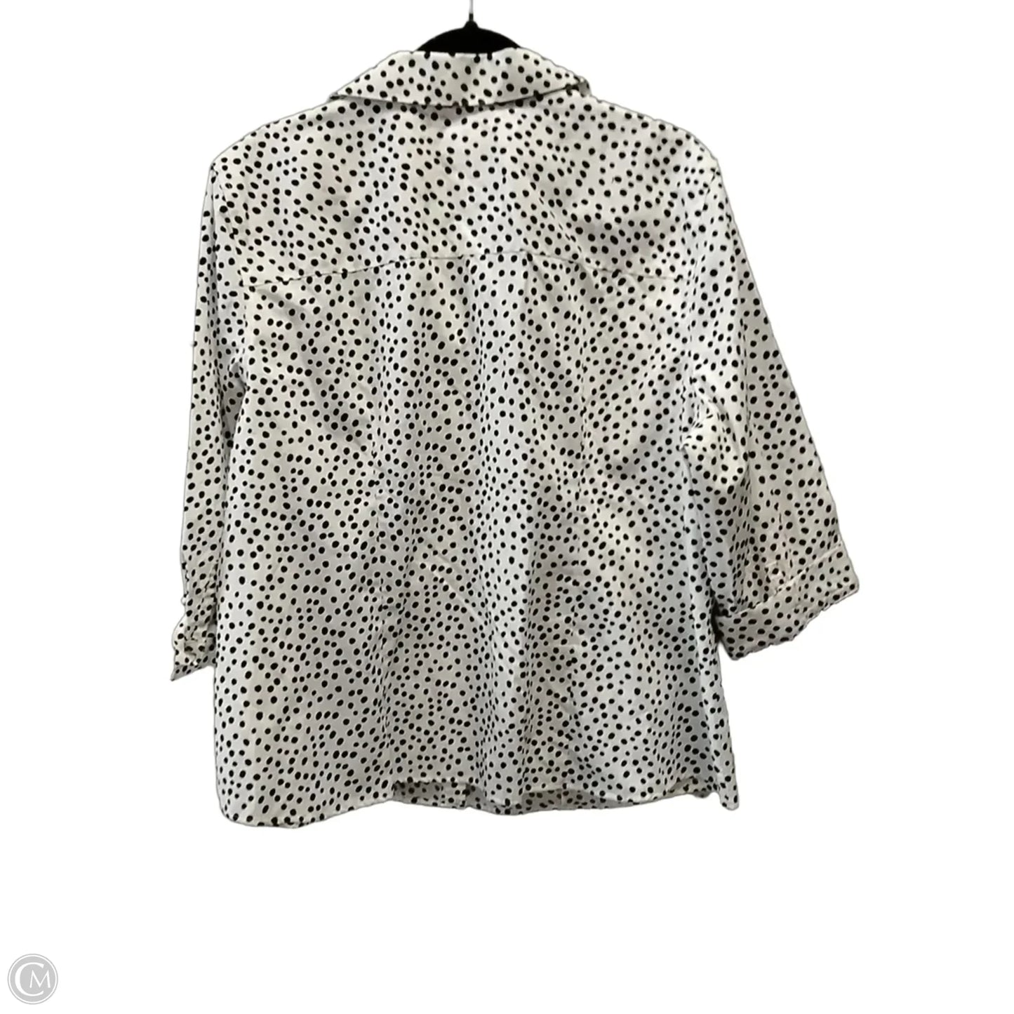 Top Long Sleeve By Chicos In Polkadot Pattern, Size: Xl
