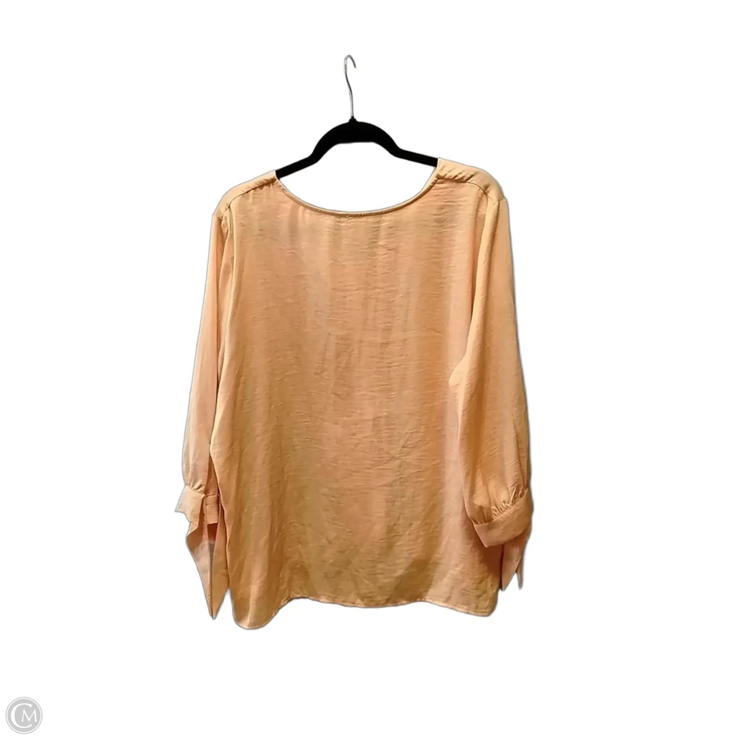 Blouse Long Sleeve By Chicos In Orange, Size: Xl