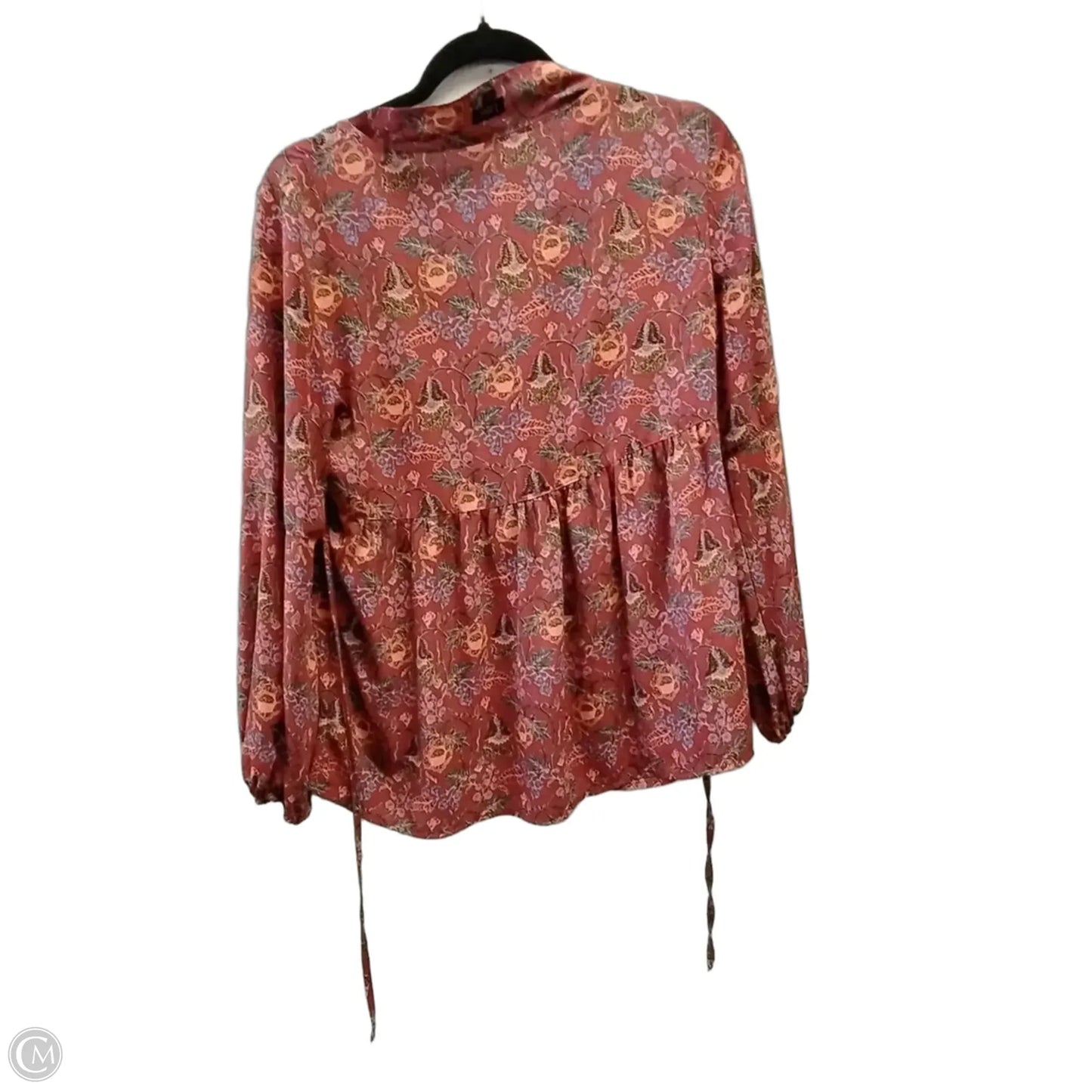 Blouse Long Sleeve By Lee In Floral Print, Size: S