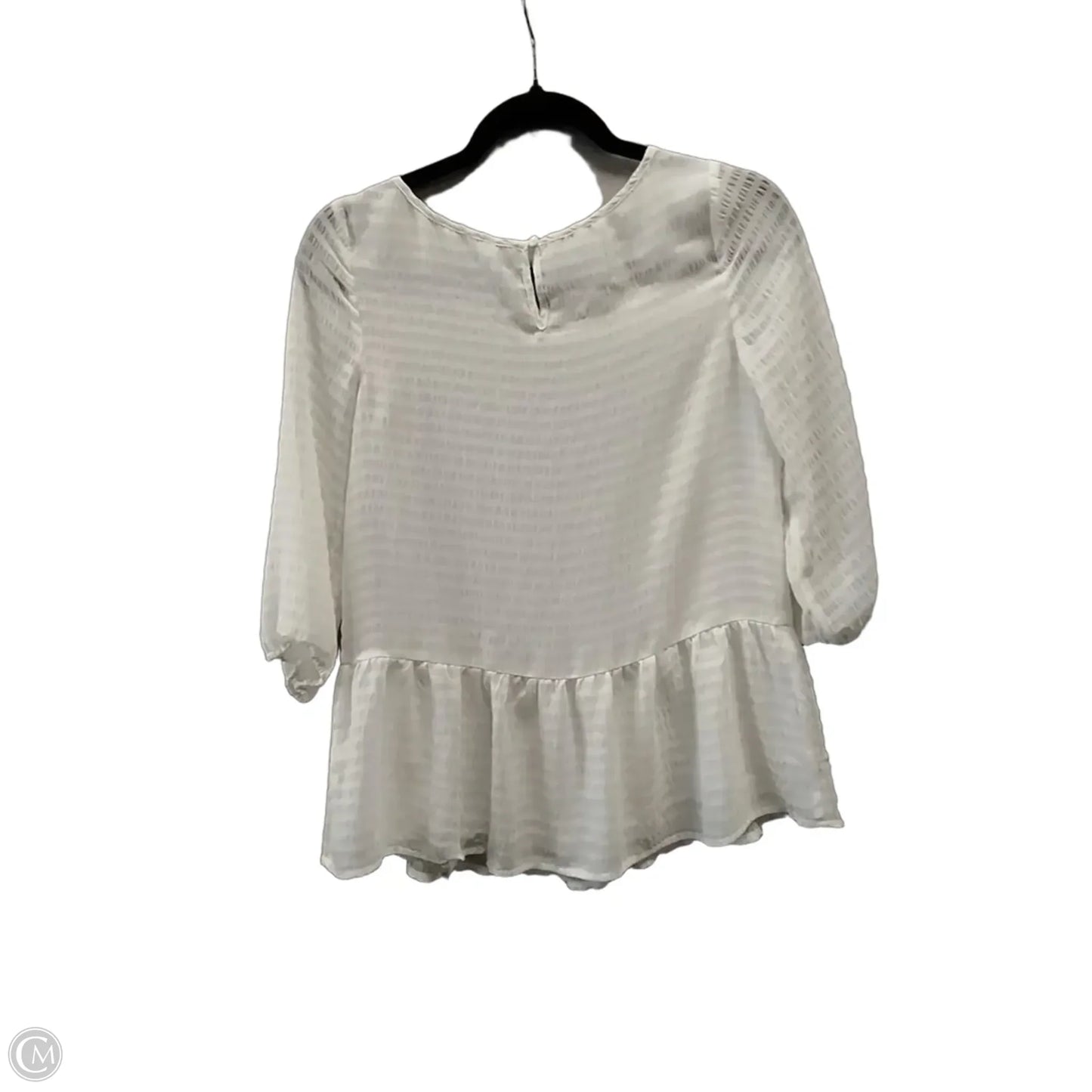 Blouse Long Sleeve By Lc Lauren Conrad In White, Size: Xs