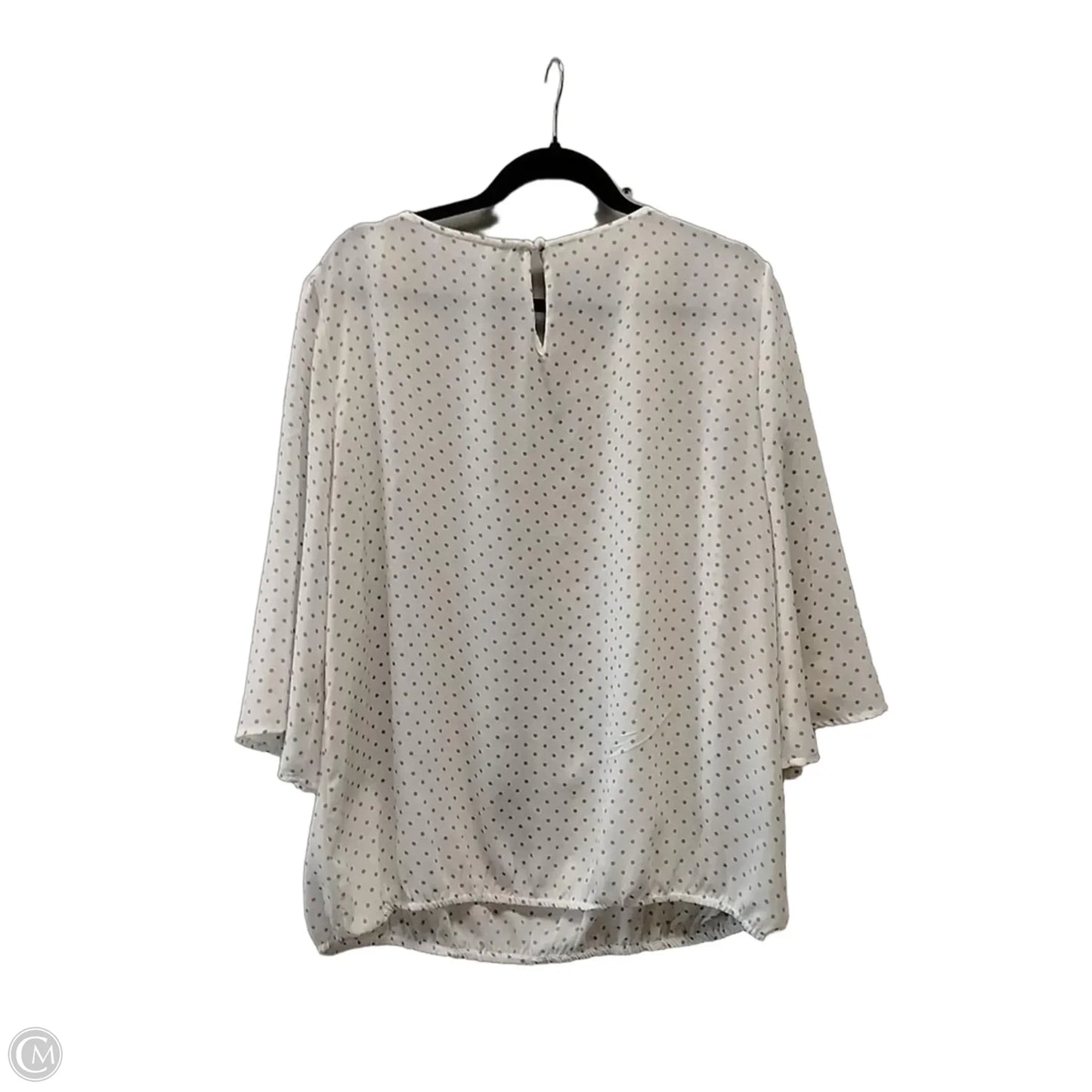 Blouse Long Sleeve By New York And Co In White, Size: Xl