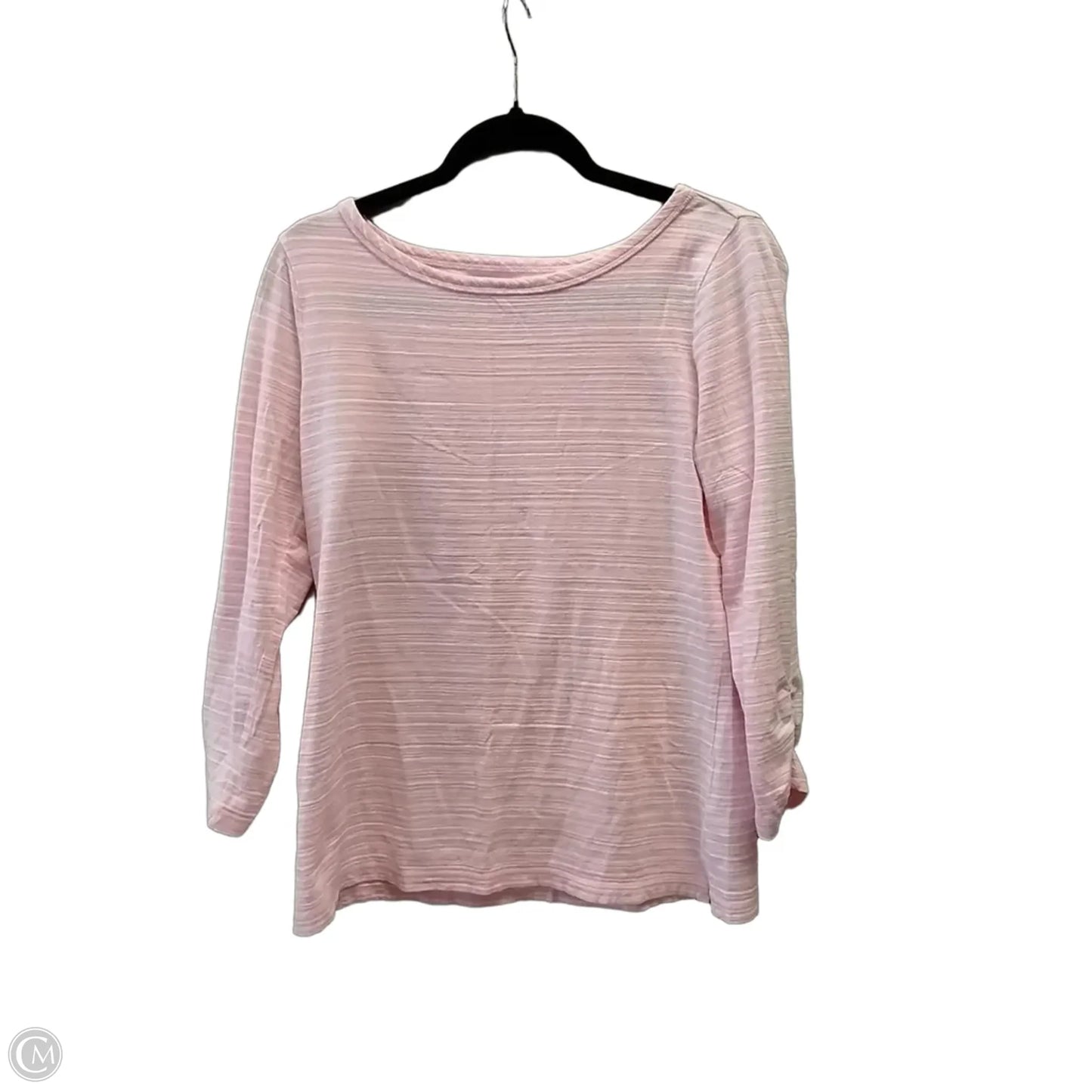 Top Long Sleeve By Talbots In Striped Pattern, Size: M
