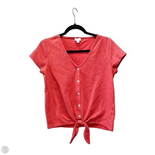 Top Short Sleeve By J. Crew In Orange, Size: S