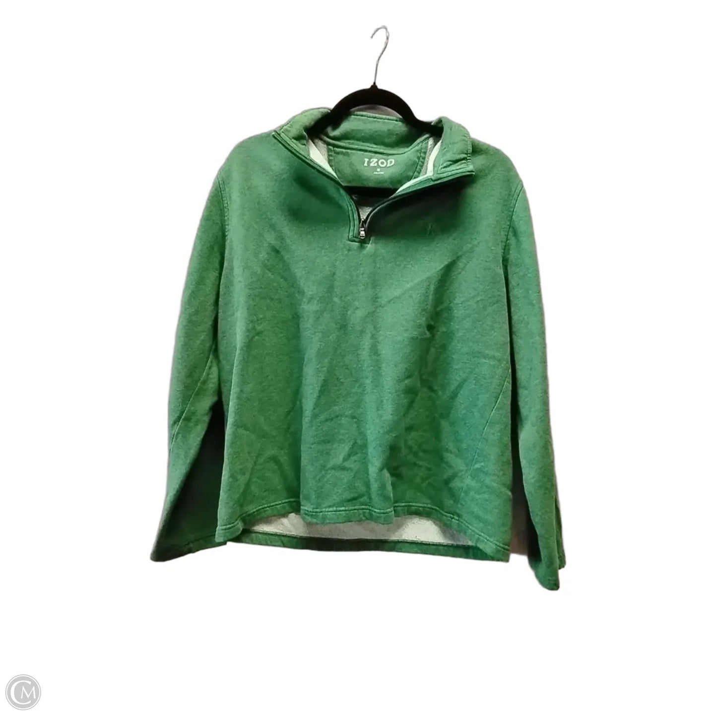 Sweatshirt Collar By Izod In Green, Size: M