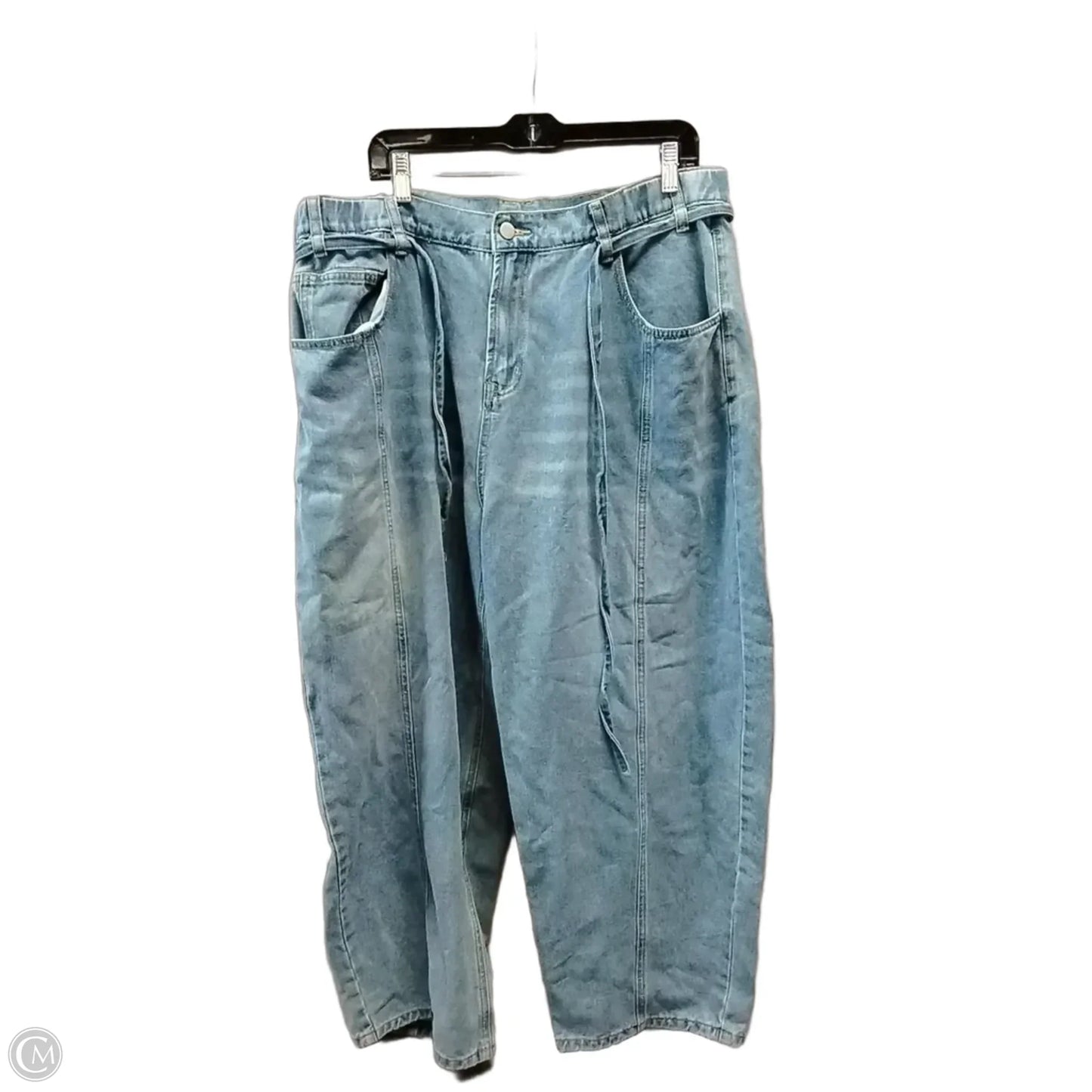 Jeans Wide Leg By Cme In Blue Denim, Size: Xxl