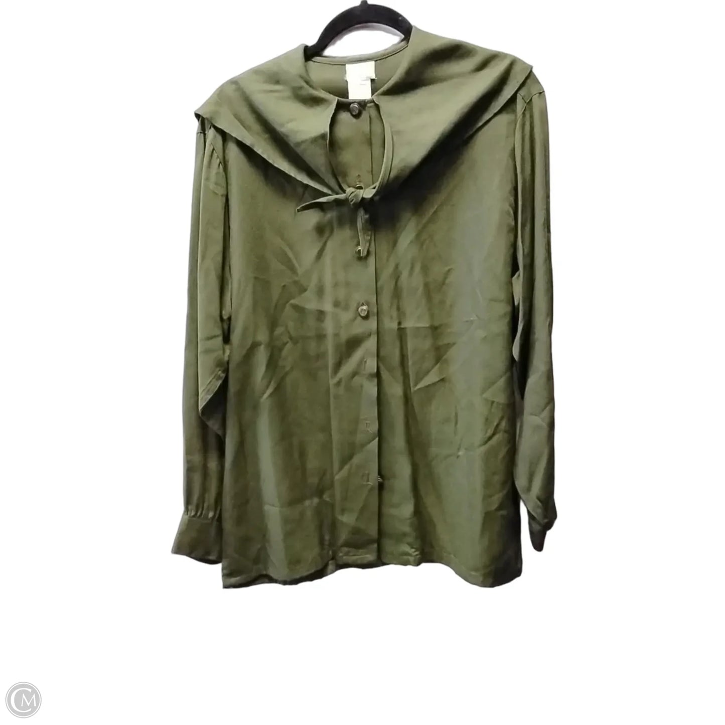 Top Long Sleeve By Banana Republic In Green, Size: M