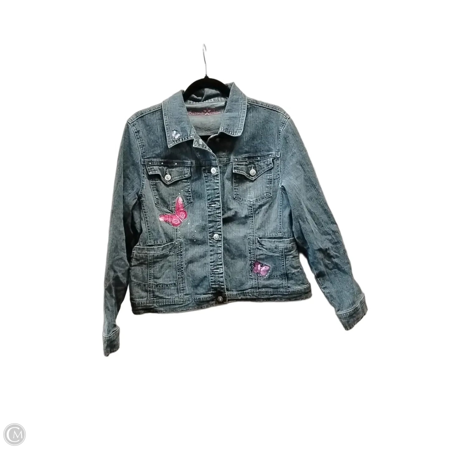 Jacket Denim By Arizona In Blue Denim, Size: Xxl